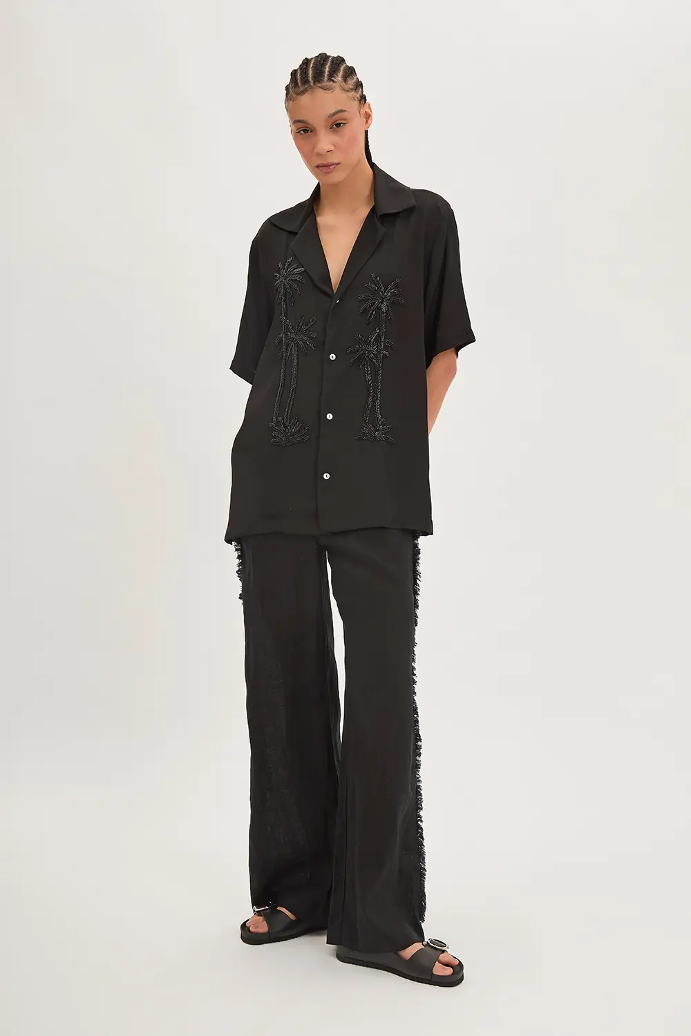 P.A.R.O.S.H. CAMICIA RICAMO PALMA Consegna Veloce