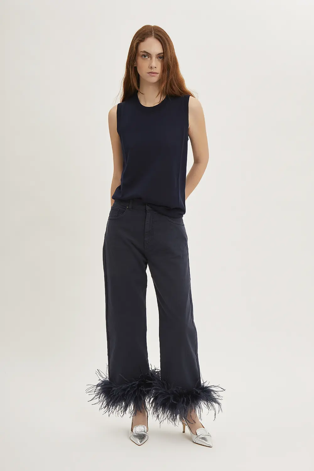 P.A.R.O.S.H. PANTALONE CON PIUME Outlet