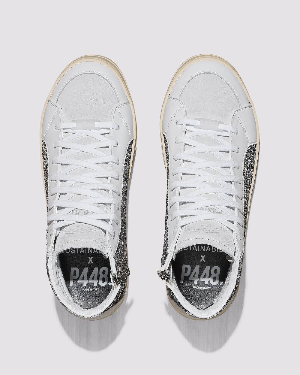 P448 Skate Recycled White/Silver Consegna Veloce