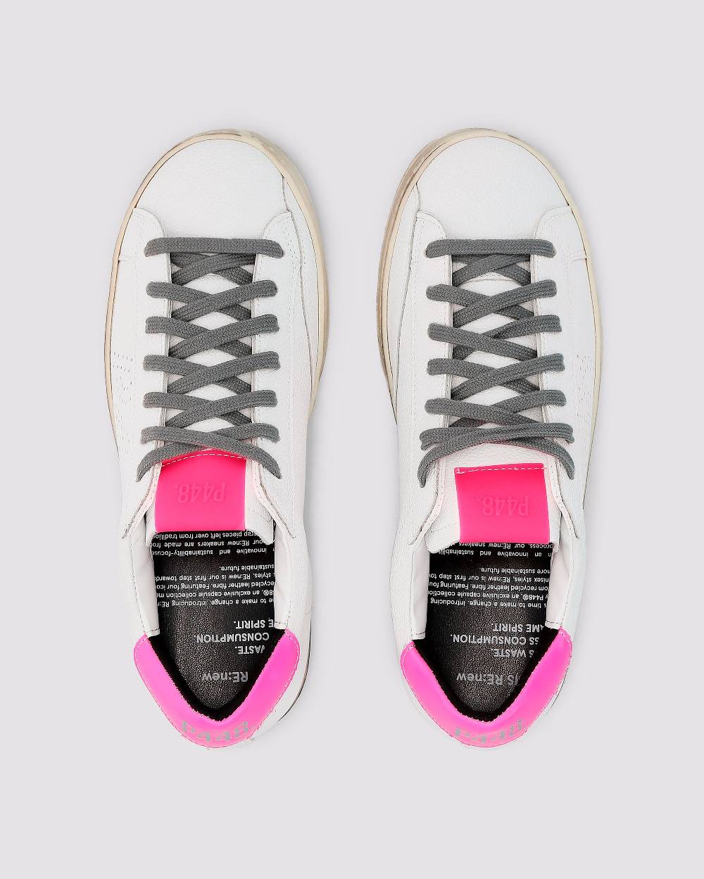 P448 John Recycled White/Fuchsia Qualità