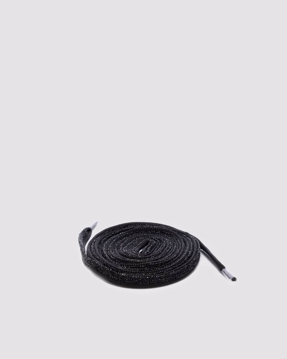 P448 Shoelaces Black Glitter Nuova