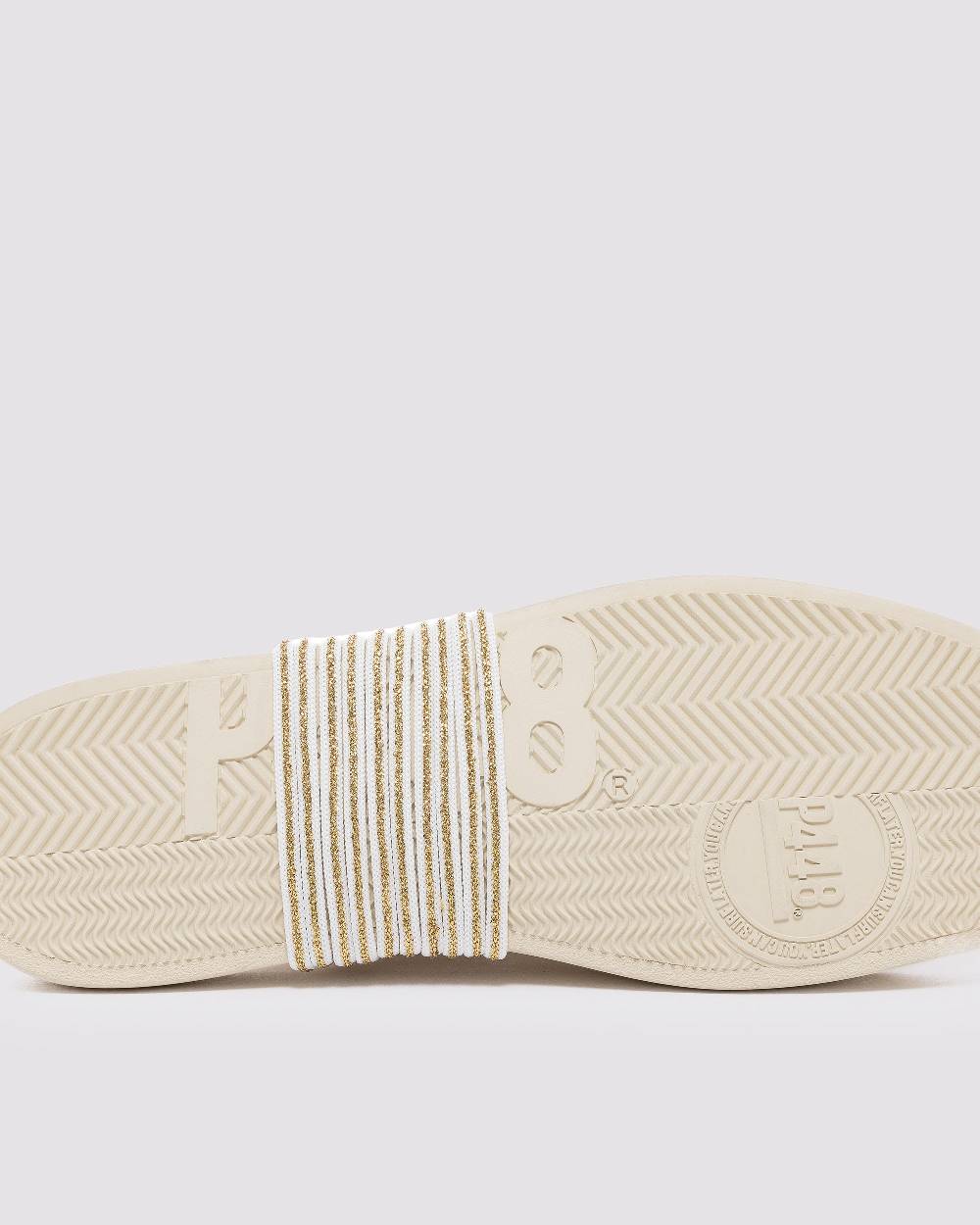 P448 Shoelaces Gold/White Sottocosto