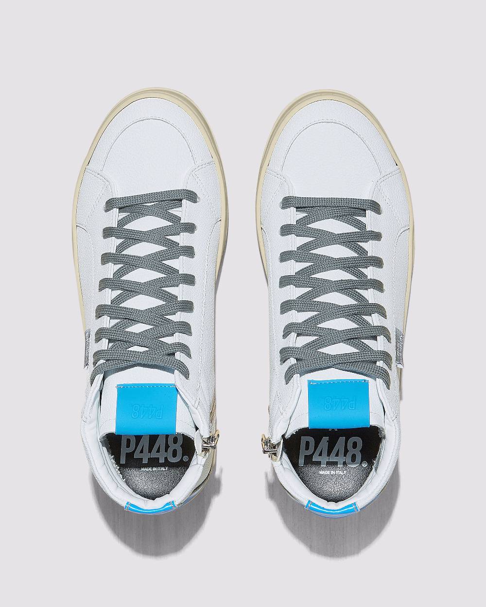 P448 Skate Recycled White/Blue Nuova