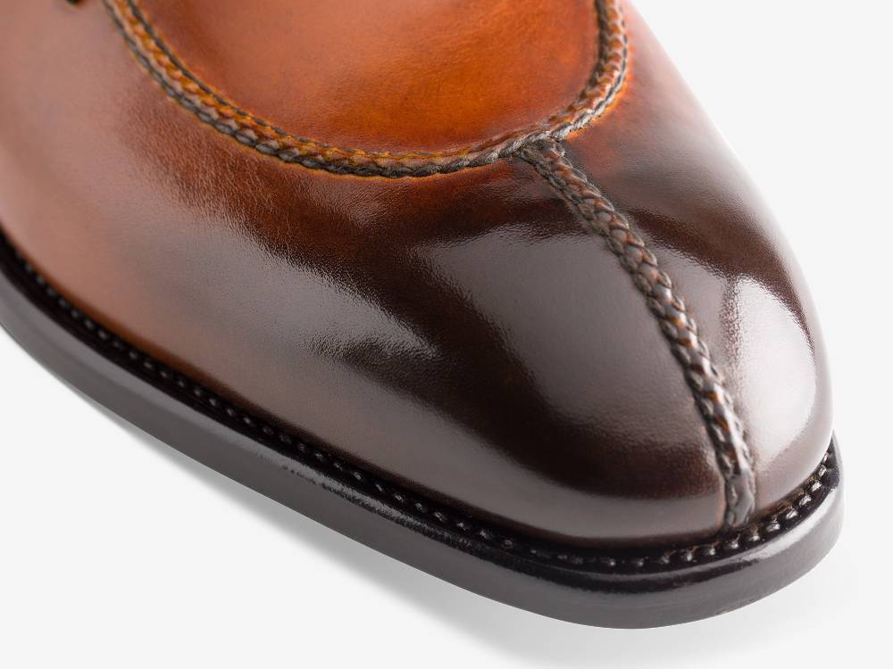 ﻿Paolo Sartori Art. 583 Derby in pelle Anticata Cognac Vendita Calda
