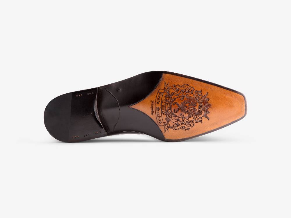 Paolo Sartori Art. 175B Oxford in pelle Anticata Grigio 2025