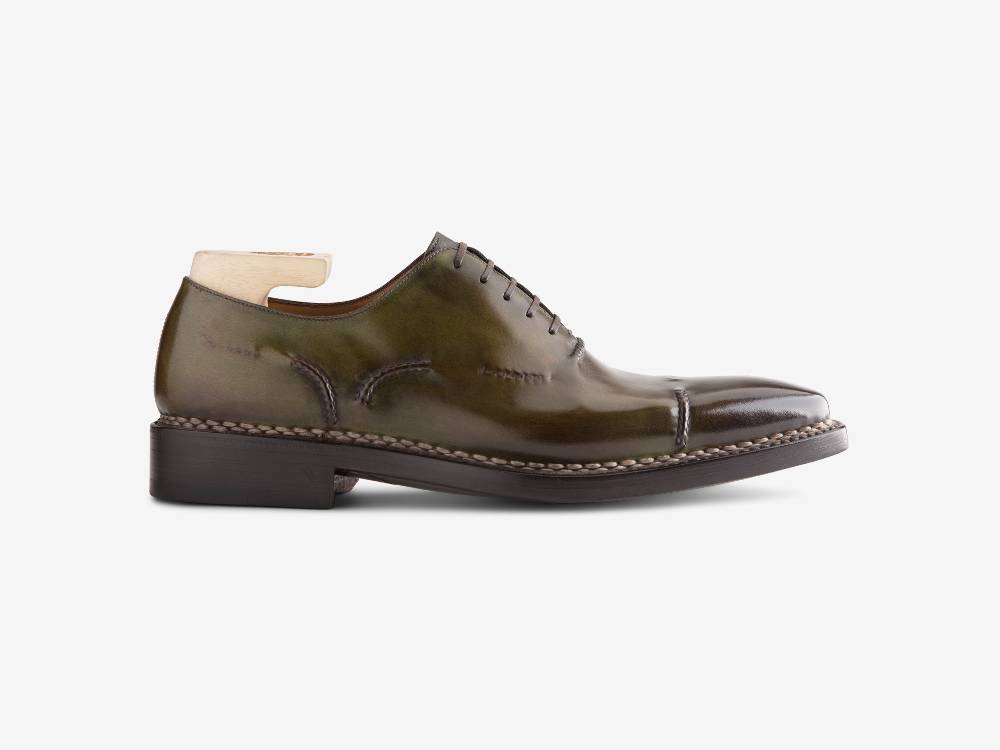 Paolo Sartori ART. 589 Oxford in pelle Anticata Bosco