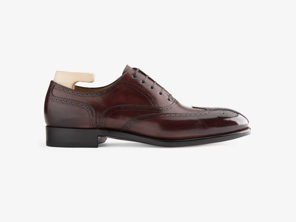 Paolo Sartori Art. 611 Oxford in pelle Anticata Amarone