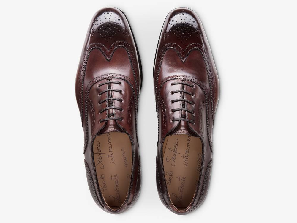 Paolo Sartori Art. 611 Oxford in pelle Anticata Amarone In Linea