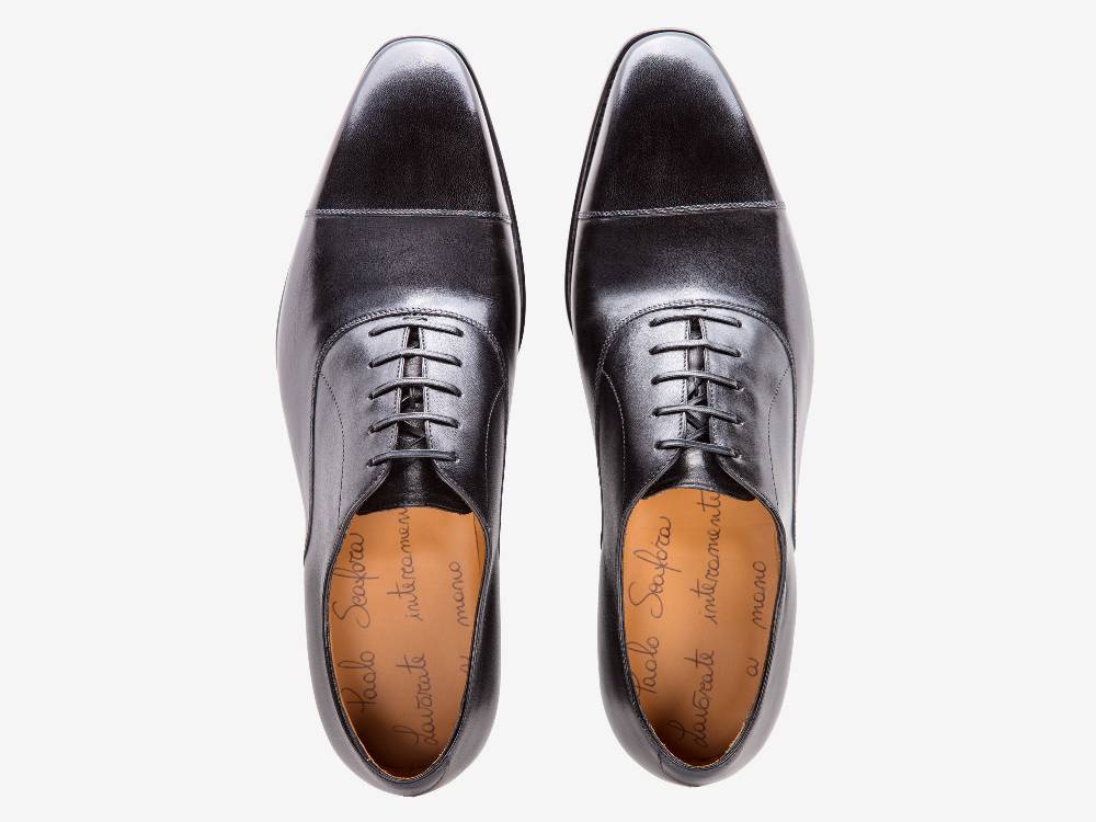 Paolo Sartori Art. 576 Oxford in pelle Anticata Nera Nuovo
