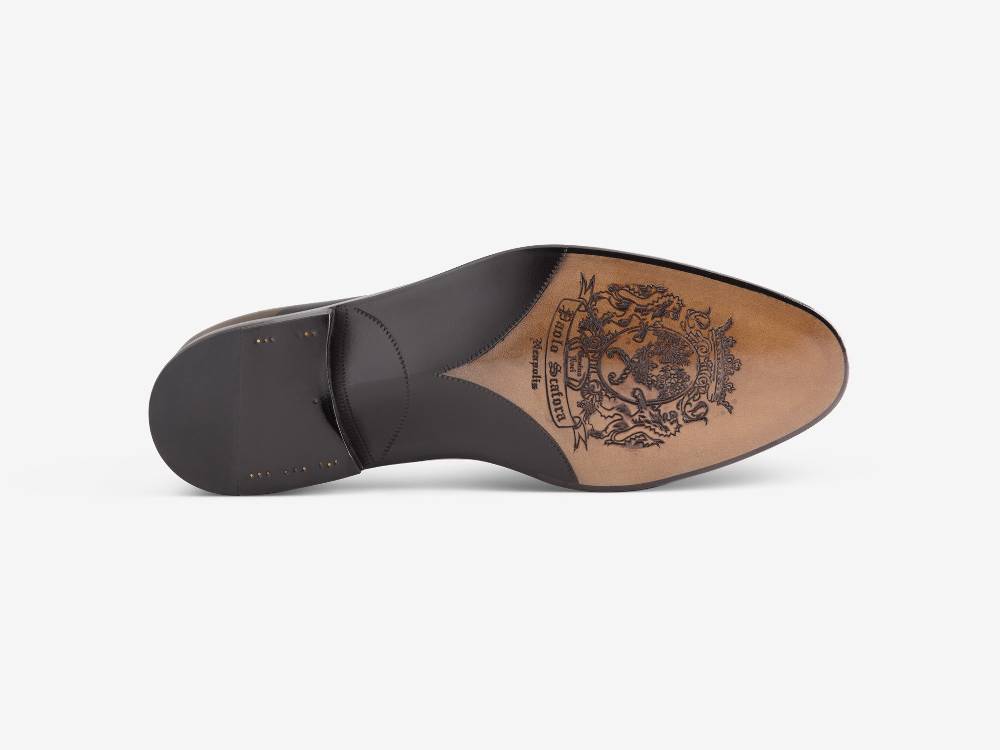 Paolo Sartori Art. 576 Oxford in pelle Anticata Nera Nuovo