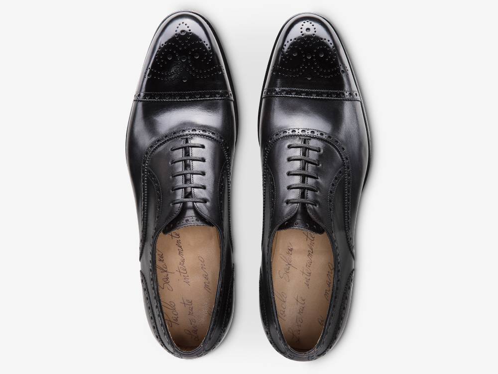 Paolo Sartori Art. 06 Oxford in pelle Atinticata Nera Vendita