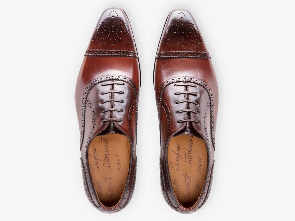 Paolo Sartori Art. 587 Oxford in pelle Anticata Amarone Acquista Ora