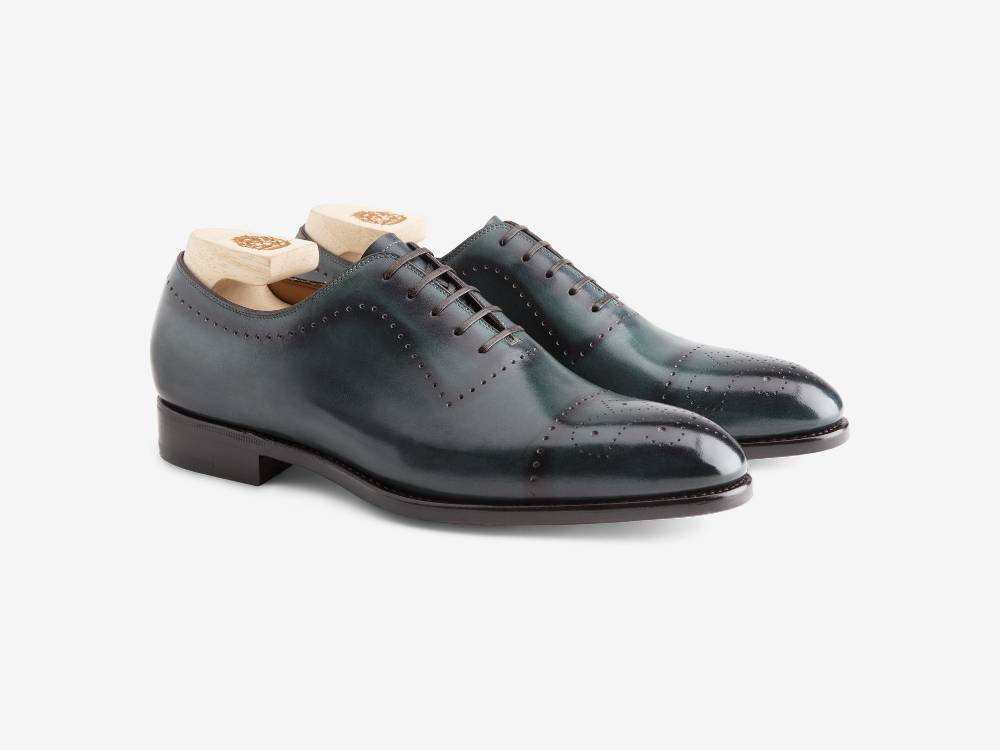 Paolo Sartori ART. 632 Oxford in pelle Anticata Turquoise Novità