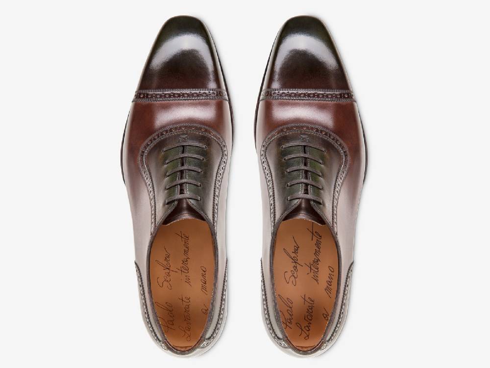 Paolo Sartori Art. 770 Oxford in Antiqued Montella Leather Presa