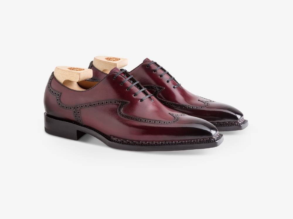Paolo Sartori Art. 791 Oxford in Antiqued Bordeaux Leather Sconto