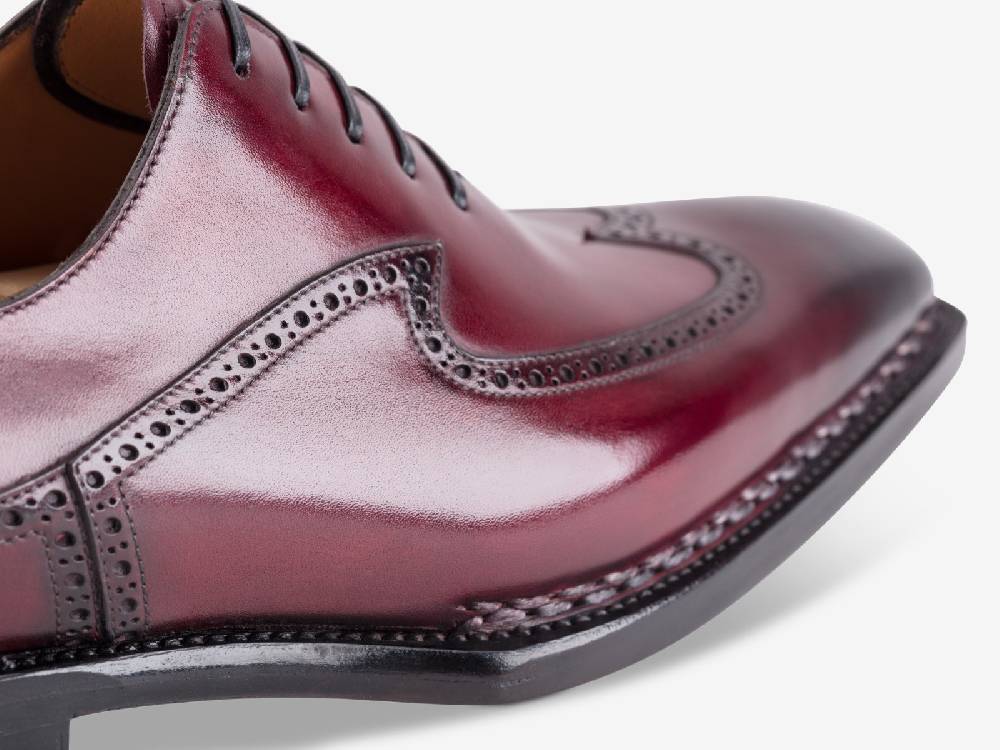 Paolo Sartori Art. 791 Oxford in Antiqued Bordeaux Leather Sconto