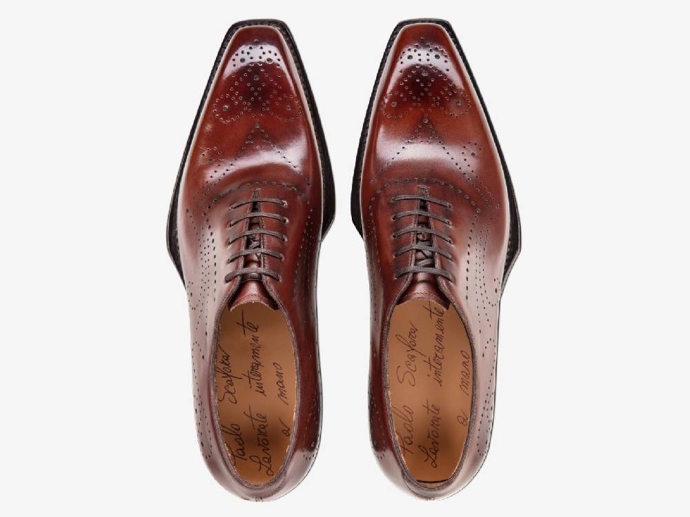 Paolo Sartori Art. 768 Oxford in Antiqued Positano Leather Economico