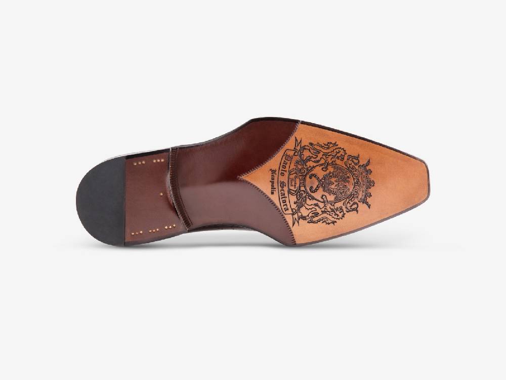 Paolo Sartori Art. 768 Oxford in Antiqued Positano Leather Economico