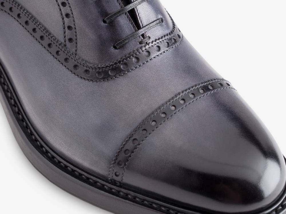Paolo Sartori Art. 769 Oxford in Antiqued Grigio Leather Online