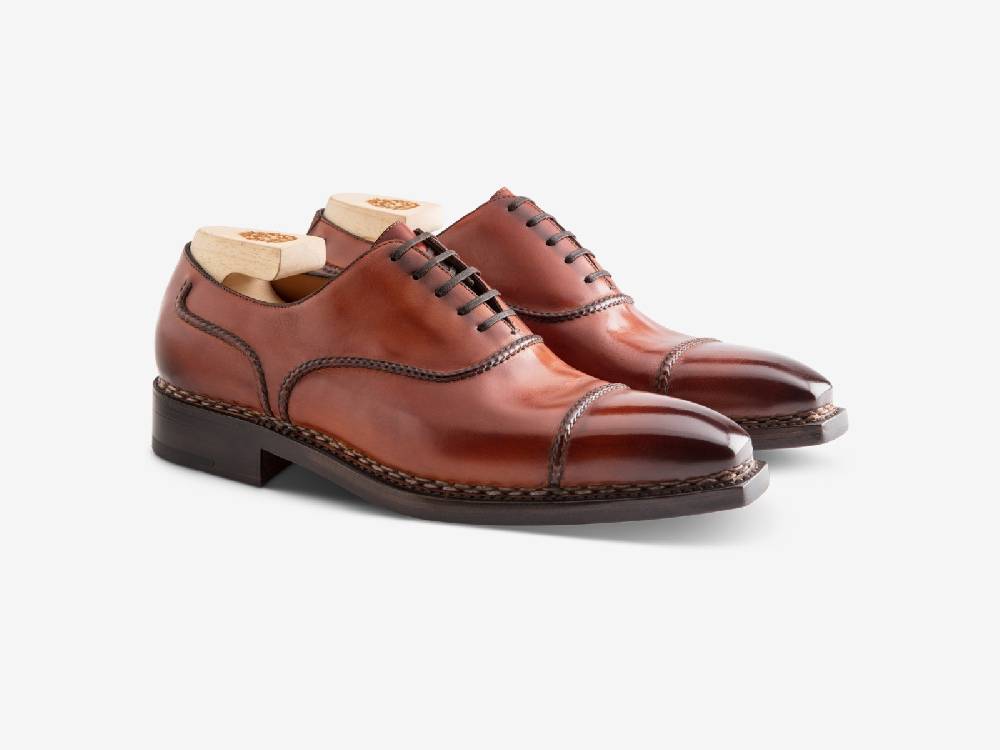 Paolo Sartori Art. 175BOUT Oxford in pelle Anticata Cognac Saldi