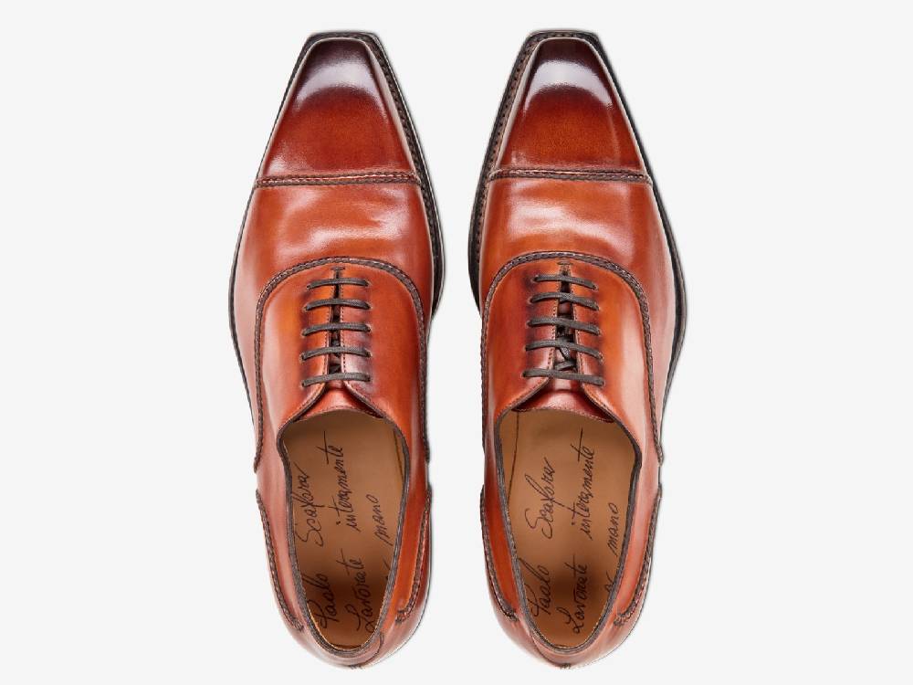 Paolo Sartori Art. 175BOUT Oxford in pelle Anticata Cognac Saldi