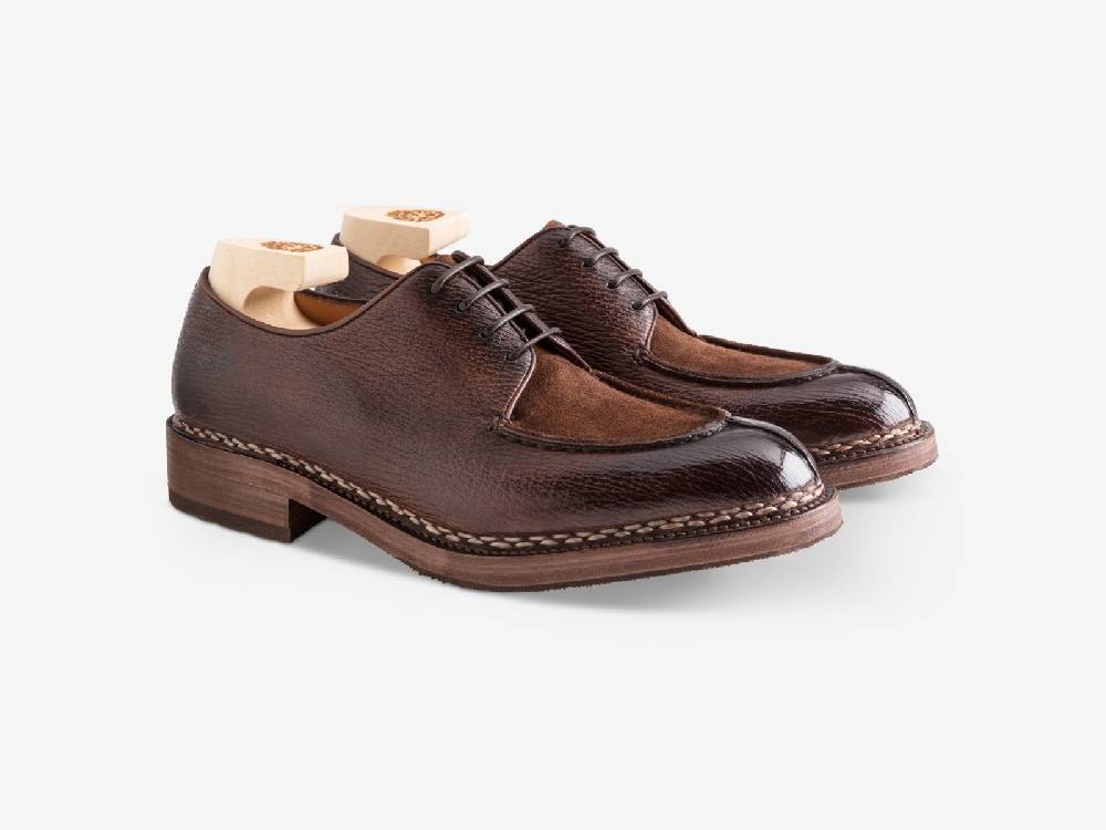Paolo Sartori Art. 797 Derby in Montella Shark and Suede Leather Vendita Economica