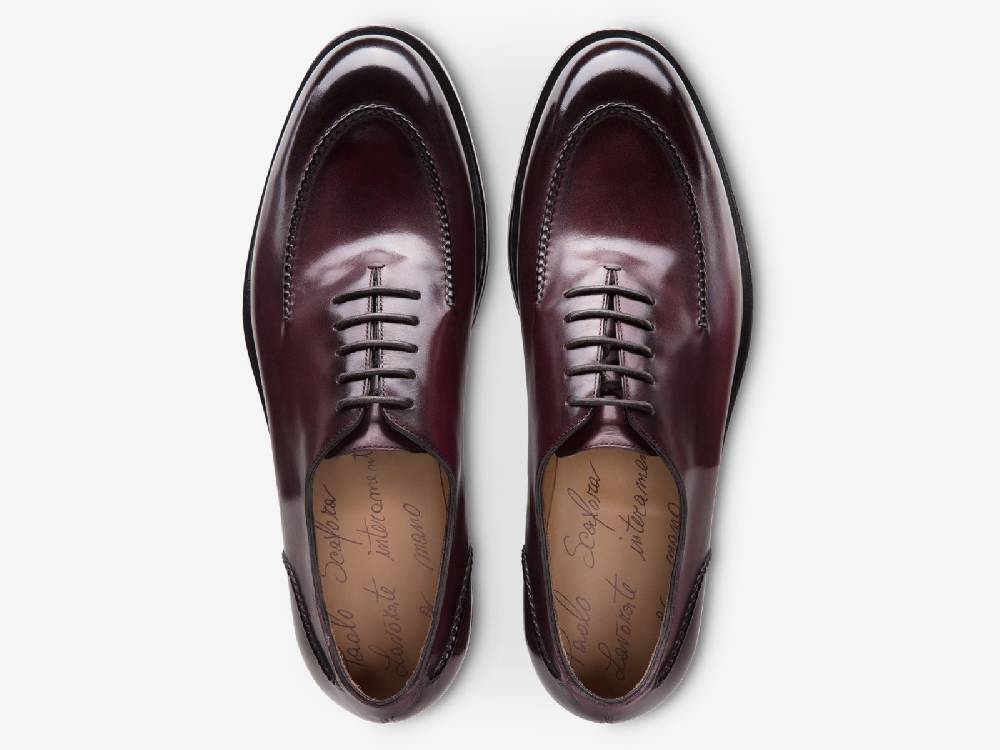 Paolo Sartori Art.666 Oxford in pelle Anticata Bordeaux Saldi Di Fabbrica
