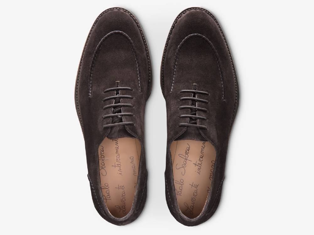 Paolo Sartori Art.666 Oxford in Camoscio Dark Brown I Più Venduti