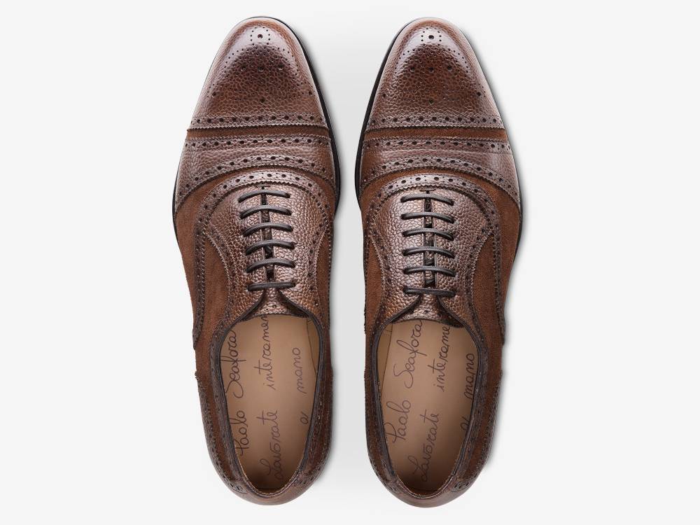 Paolo Sartori Art.626 Oxford in Camoscio Marrone Negozio