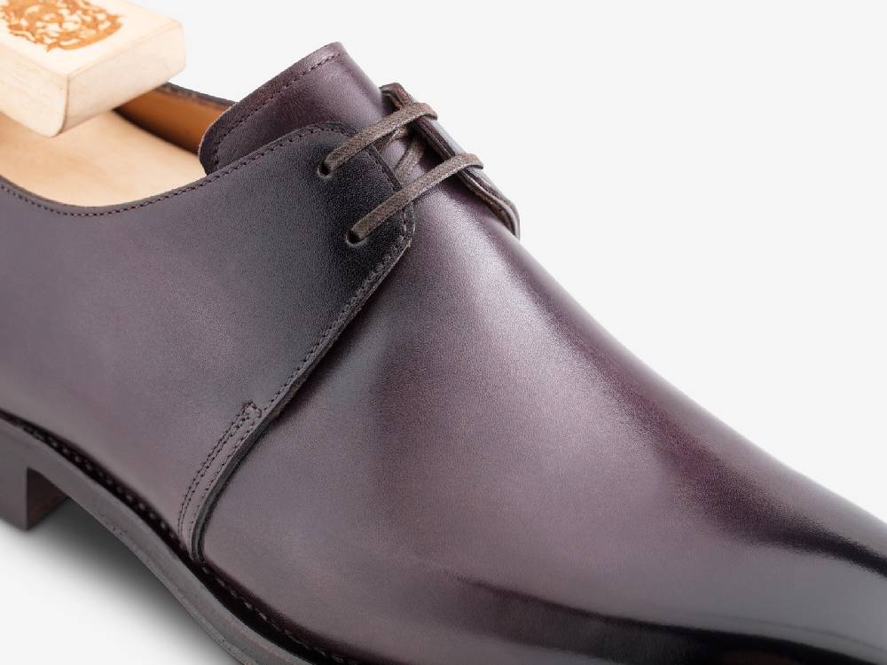 Paolo Sartori Art. 739 Derby in Antiqued Melanzana Leather Moda