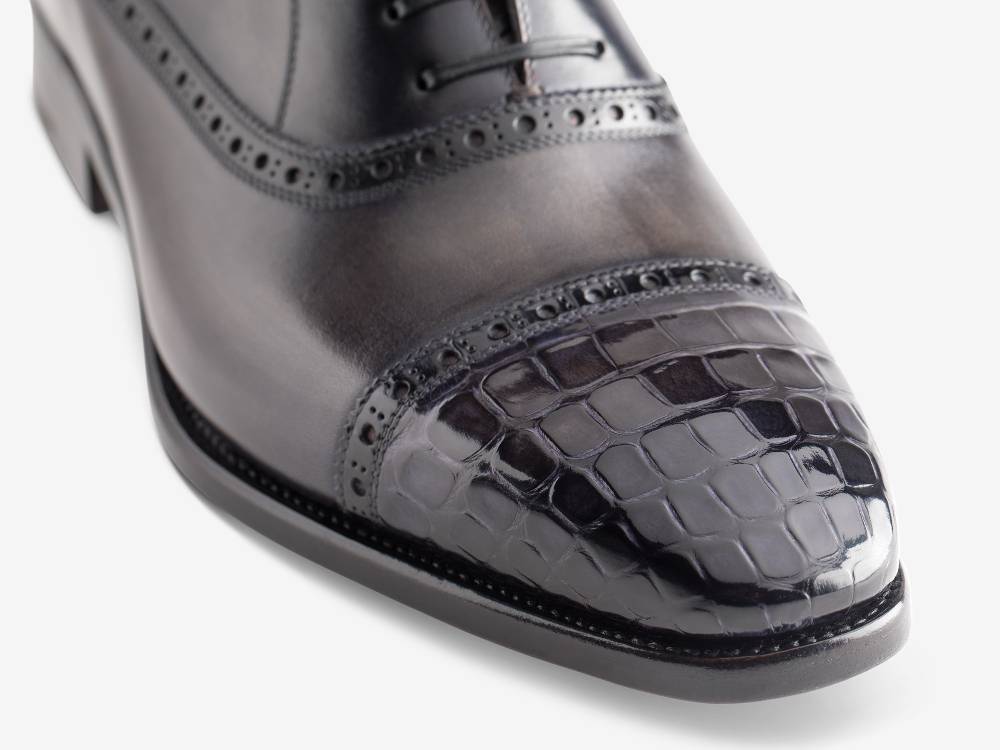 Paolo Sartori Art. 695 Oxford in pelle Anticata Grigio Italy