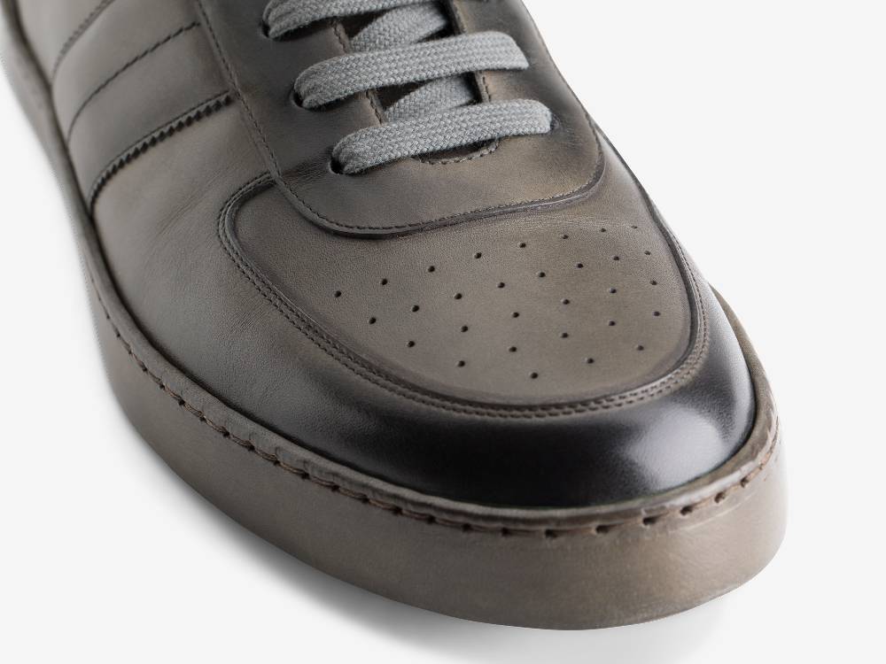 Paolo Sartori Art.Tenny2 Sneakers In Pelle Anticata Ardesia Qualità