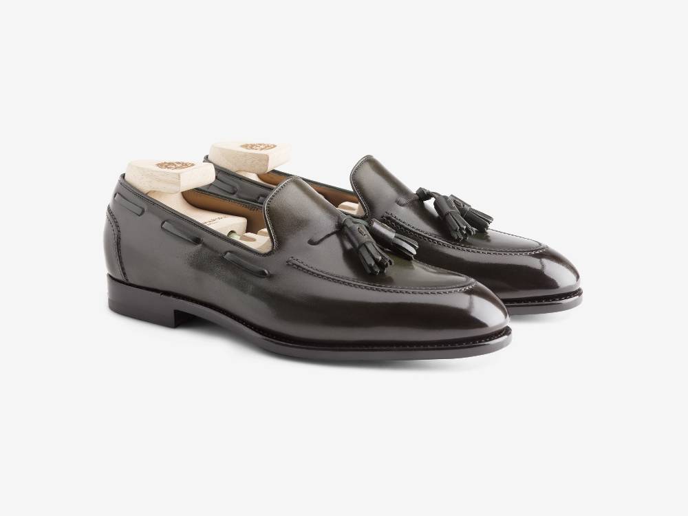 Paolo Sartori Art.562 Mocassino in pelle Anticata Oliva Qualità Garantita