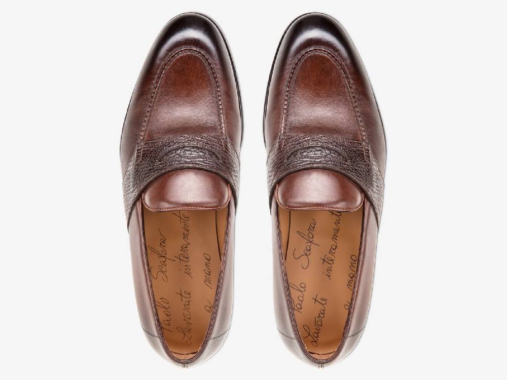 Paolo Sartori Art. 726 Loafer in Antiqued Montella Leather Promozione Limitata