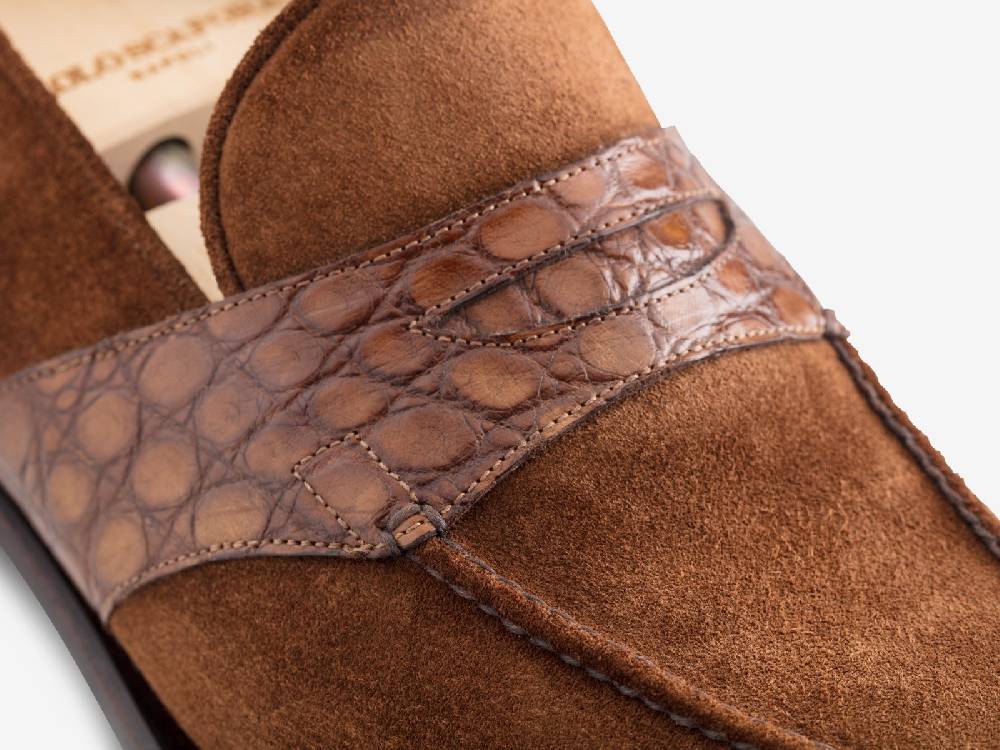 Paolo Sartori Art. 726 Loafer in Suede Snuff Prezzo Ridotto