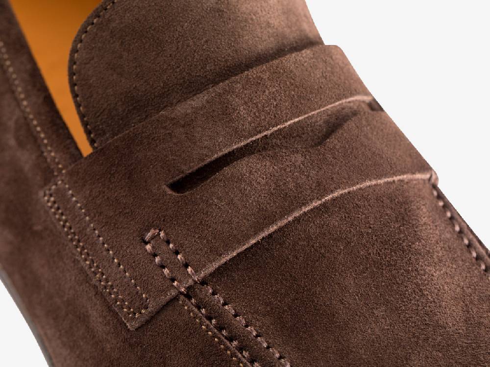 Paolo Sartori Art. 638 Mocassino in Camoscio Marrone scuro Sottocosto