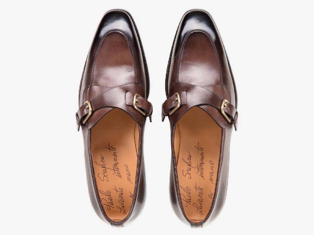 Paolo Sartori Art. 774 Loafer in Antiqued Vietri Leather Vendita Calda