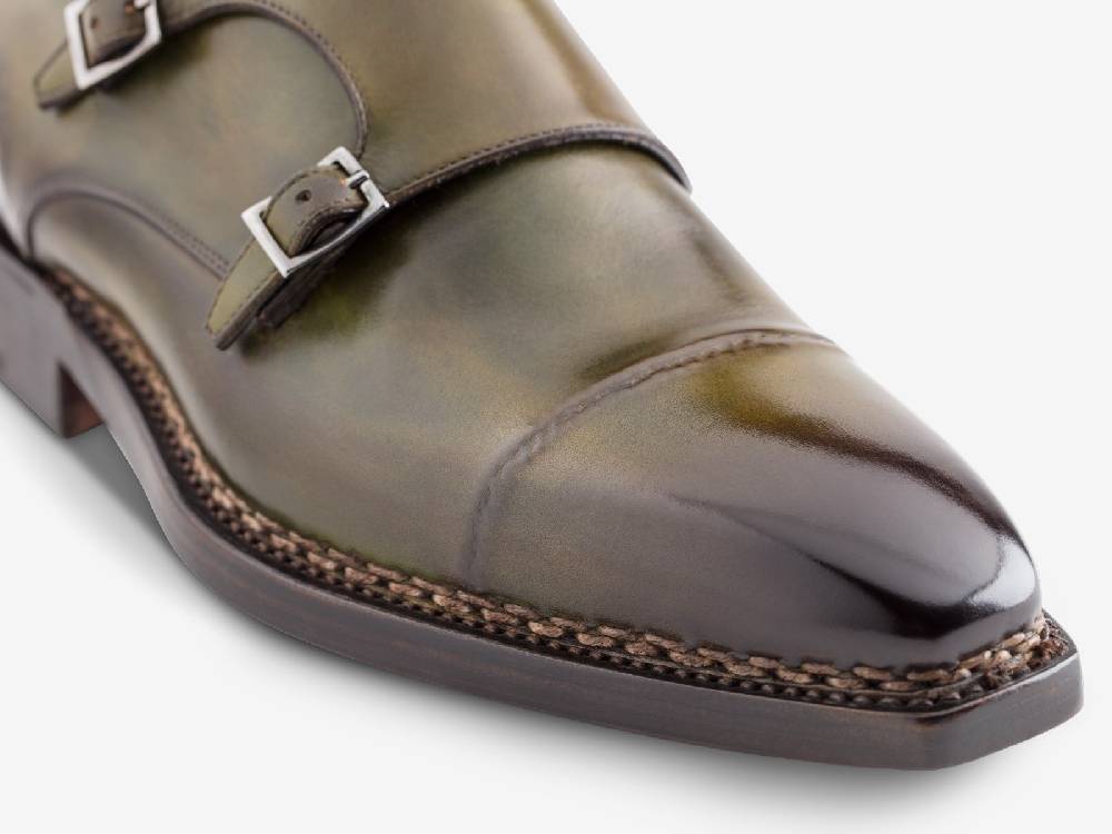 Paolo Sartori Art. 742 Monkstrap in Antiqued Bosco Leather Saldi Di Fabbrica