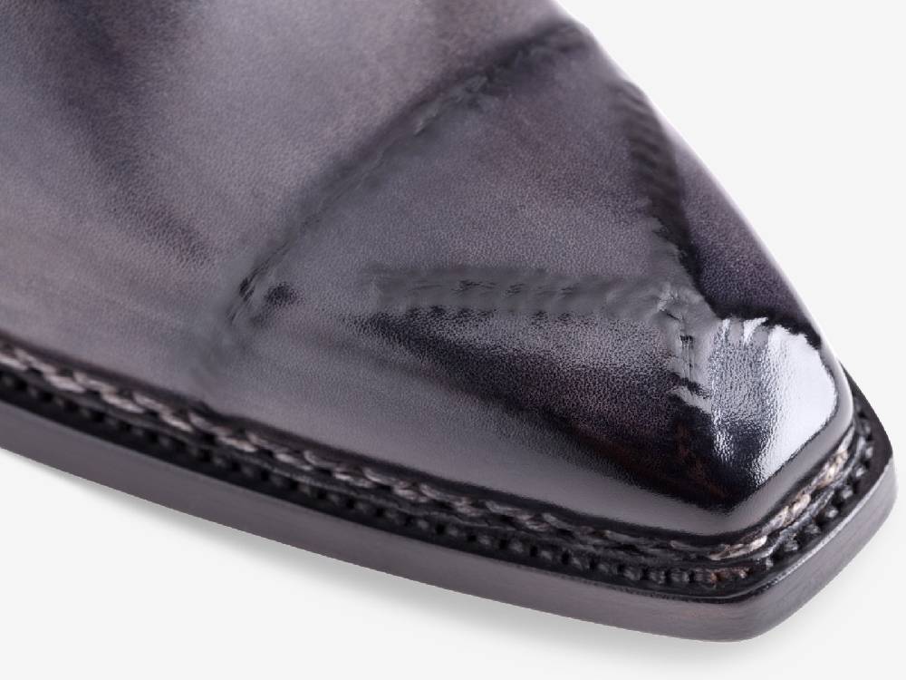 Paolo Sartori Art. 793 Monkstrap in Antiqued Grigio Leather I Più Venduti