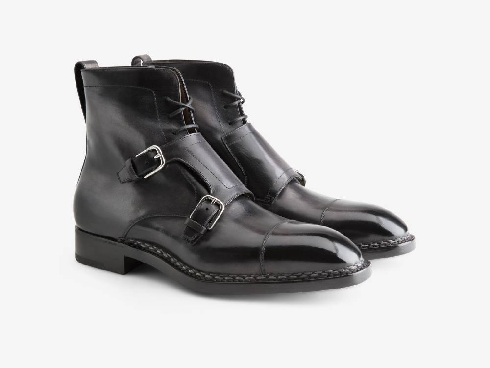 Paolo Sartori ART. 654 Stivaletto Doppia Fibbia in pelle Anticata Furore Moda