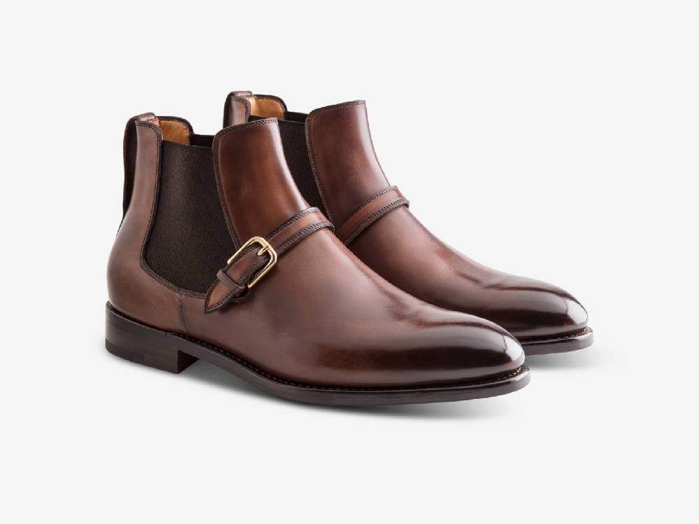 Paolo Sartori Art. 767 Chelsea Boot in Antiqued Montella Leather Italia