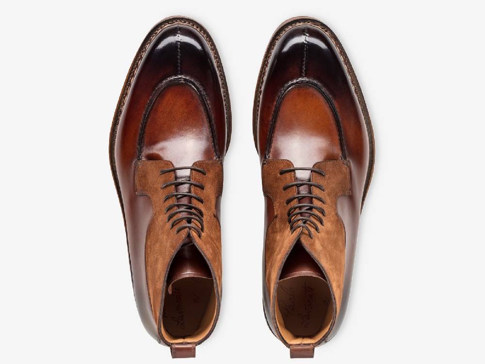 Paolo Sartori Art. 795 Boots in Antiqued Amalfi Leather Nuovo