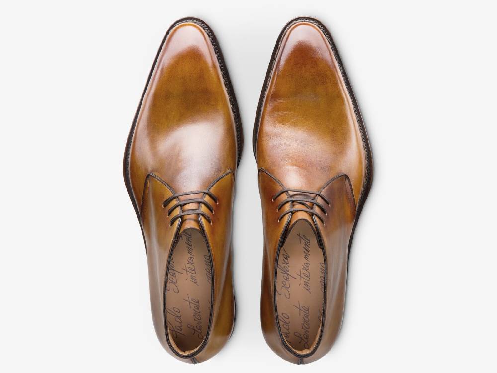 Paolo Sartori Art.St54 Desert Boot in Pelle Anticata Ravello Pezzi Unici