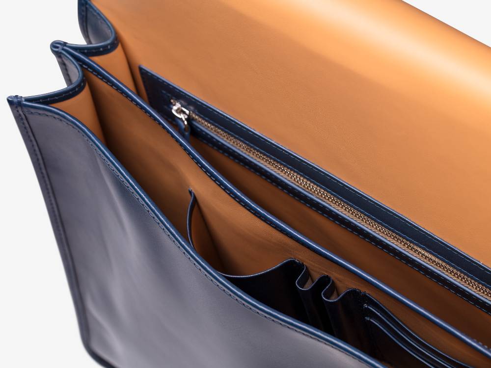 Paolo Sartori Briefcase Briefcase in pelle Anticata Oceano Acquista Ora