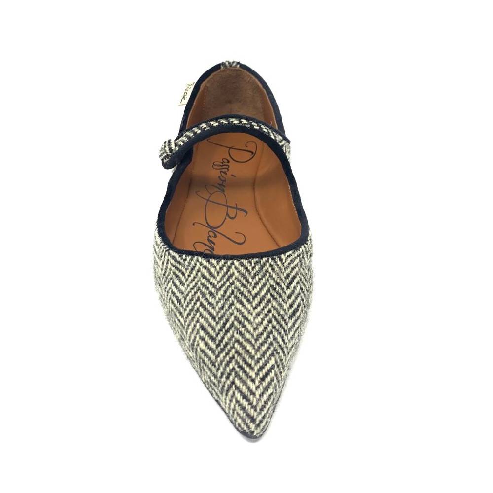 Passion Blanche Sophia Tweed in Lana Bianco-Nera Convenienza