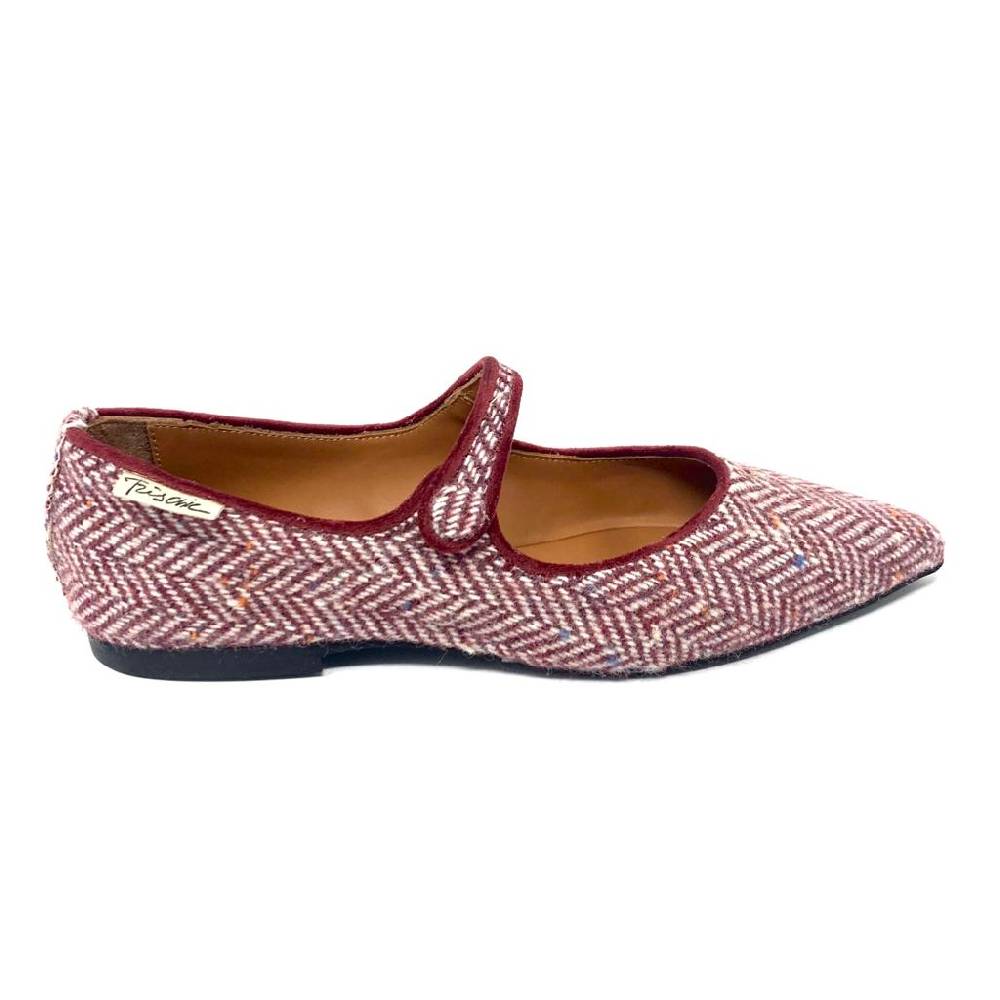 Passion Blanche Sophia Tweed in Lana Bianca-Bordeaux Novità