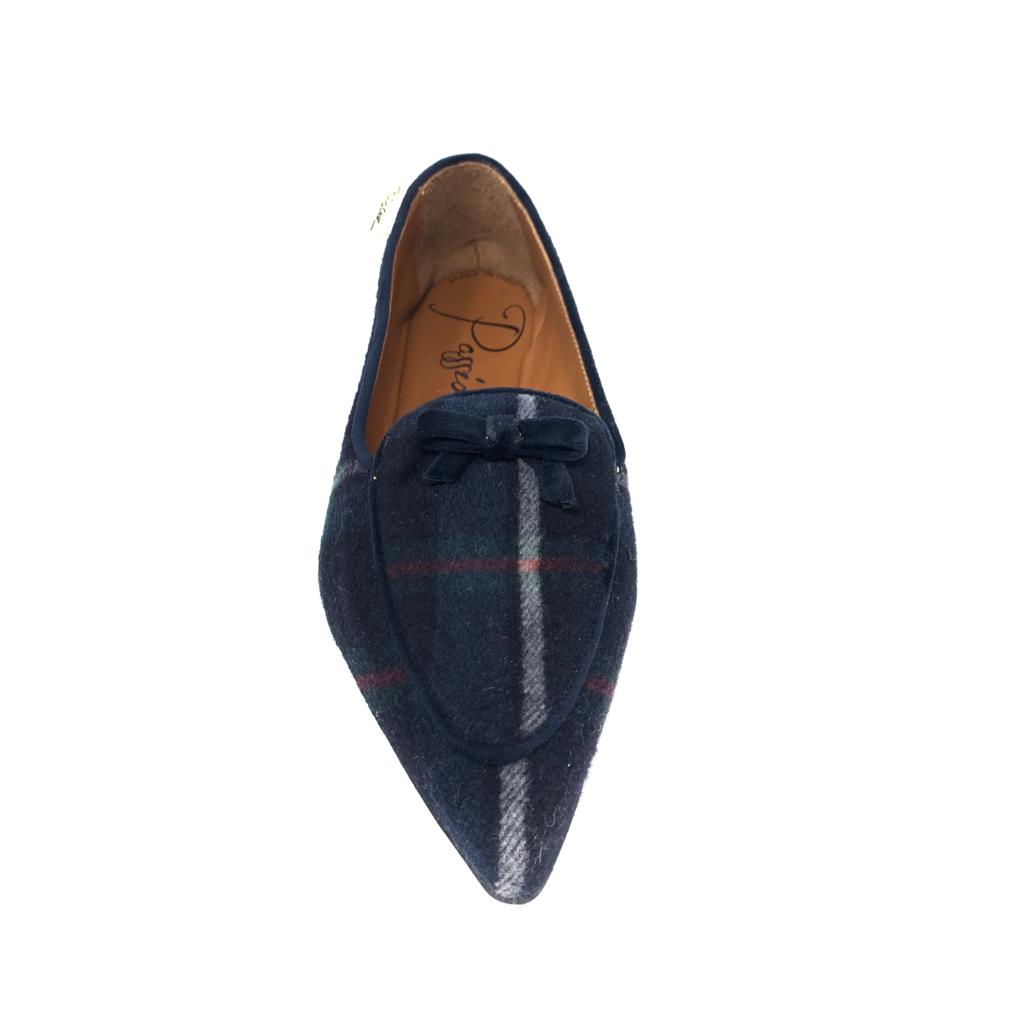 Passion Blanche Grace Lana Tartan Blu Vendita Calda
