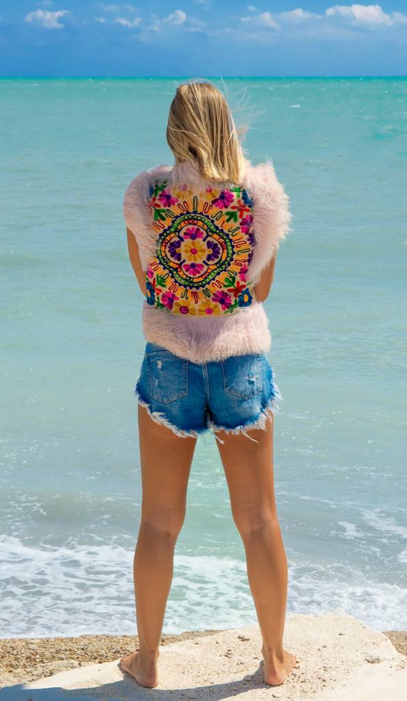 Passion Blanche GILET INDIA MONGOLIA ROSA Outlet