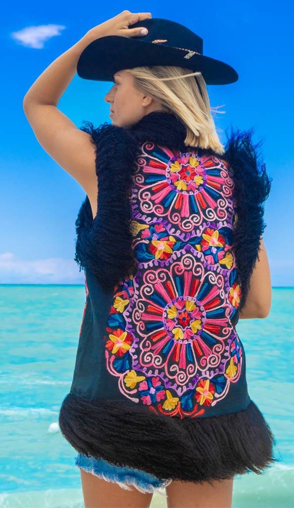 Passion Blanche GILET INDIA H 70 MONGOLIA NERA Vendita Economica