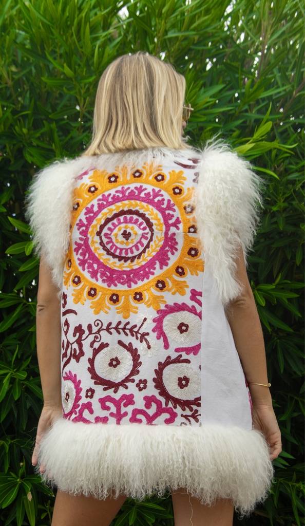 Passion Blanche GILET INDIA H 70 MONGOLIA BIANCA Saldi Di Fabbrica